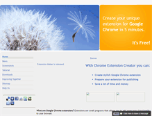 Tablet Screenshot of chromeextensioncreator.com